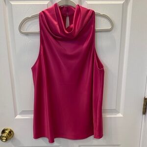 Sanctuary Sleeveless Cowl Neck Top in Fuchsia Pink